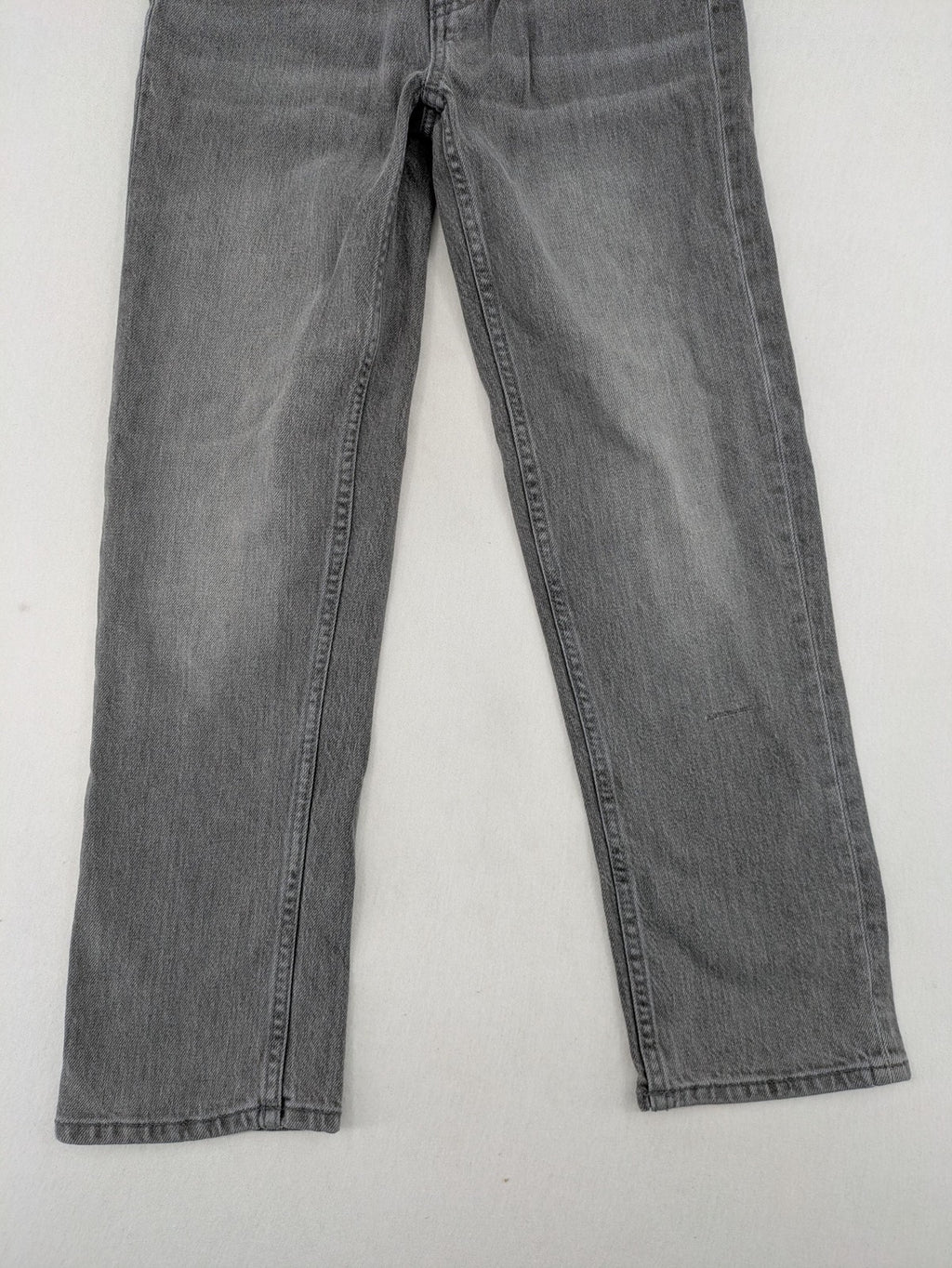 Old Navy navy straight jeans with adjustable waistband and classic 5-pocket design.