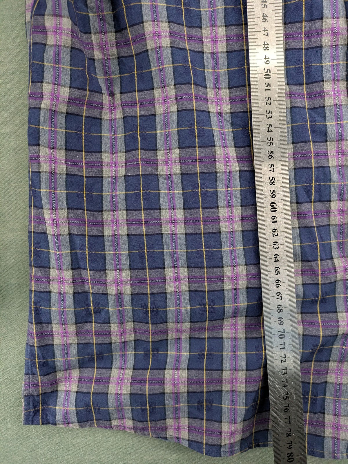 s.Oliver green long-sleeve shirt checked pattern with logo embroidery and chest pocket