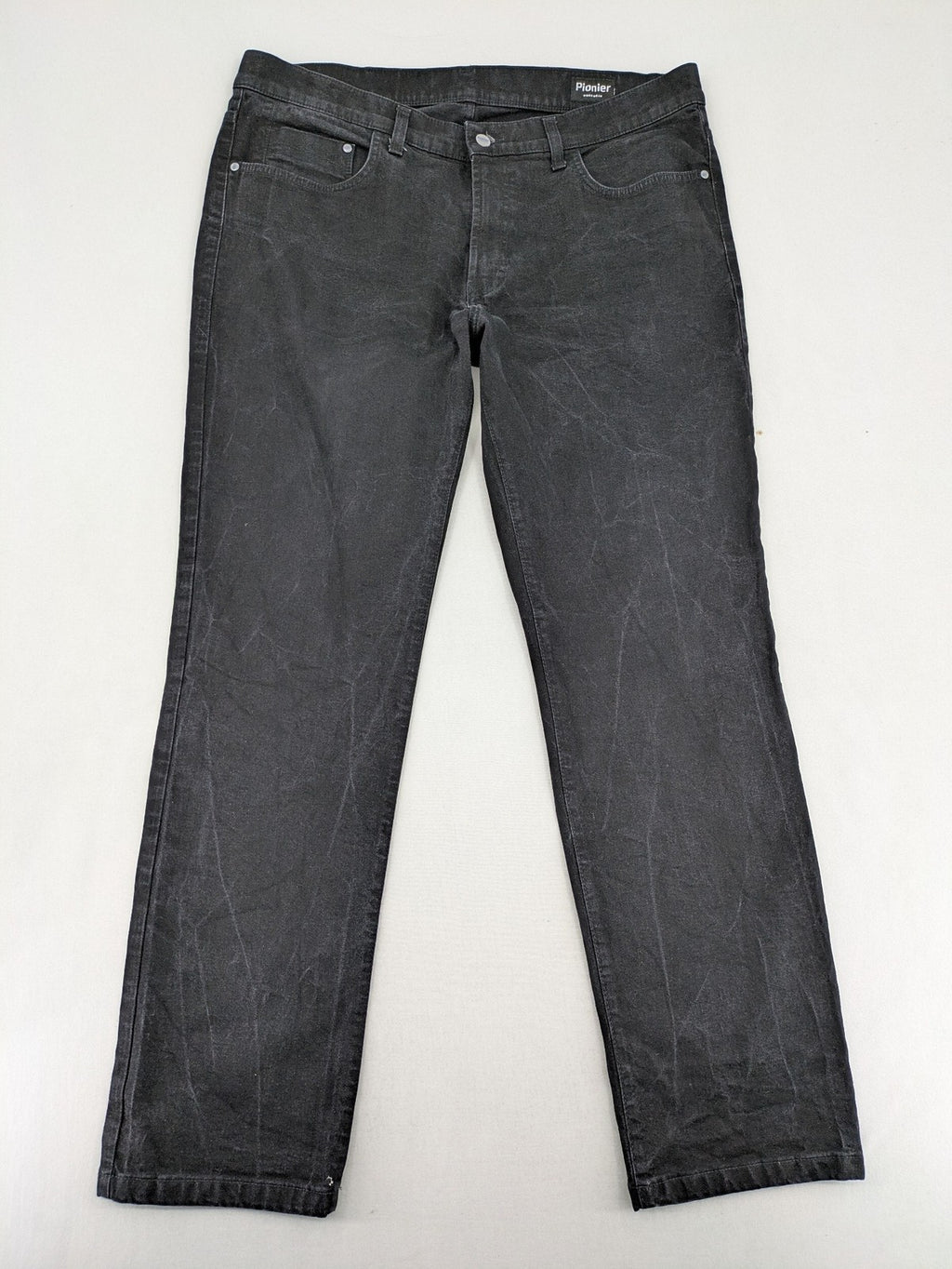 Pionier grey straight jeans 5-pocket design durable cotton stretch material