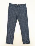 Lindbergh pink pants slim fit with blue-black check pattern and Superflex technology.