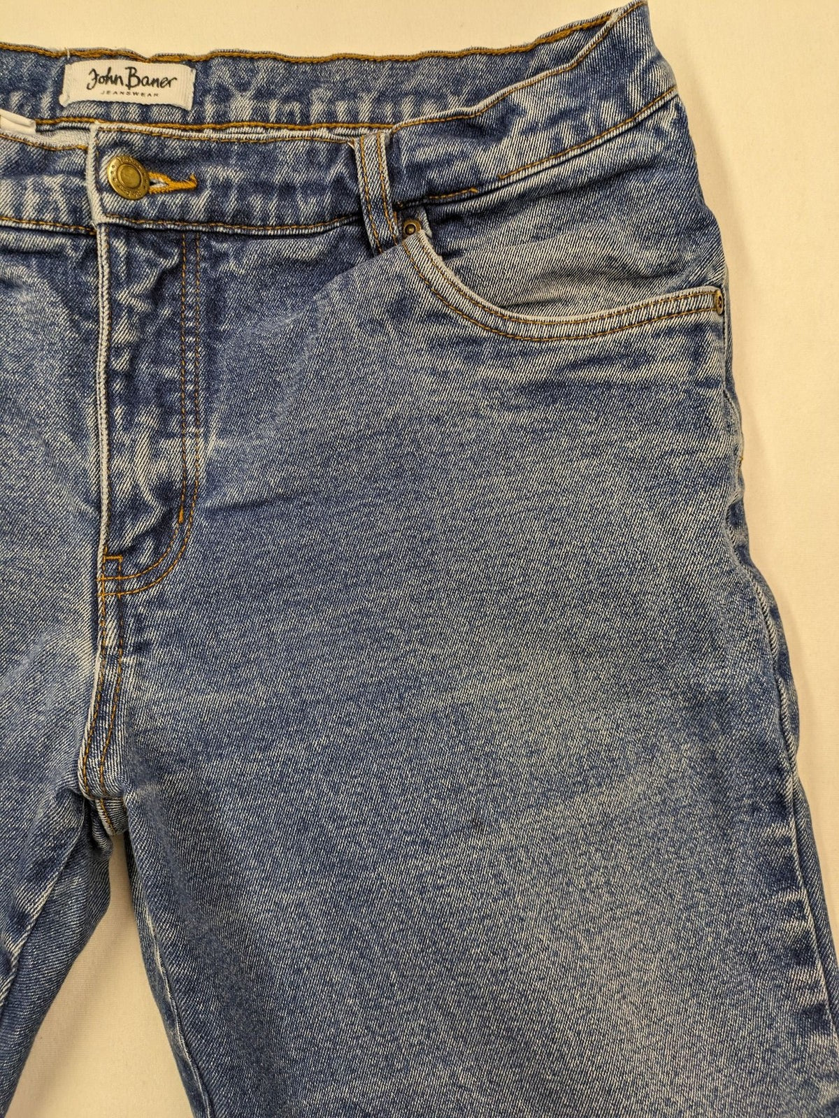 john baner blue straight jeans classic 5-pocket design durable denim material