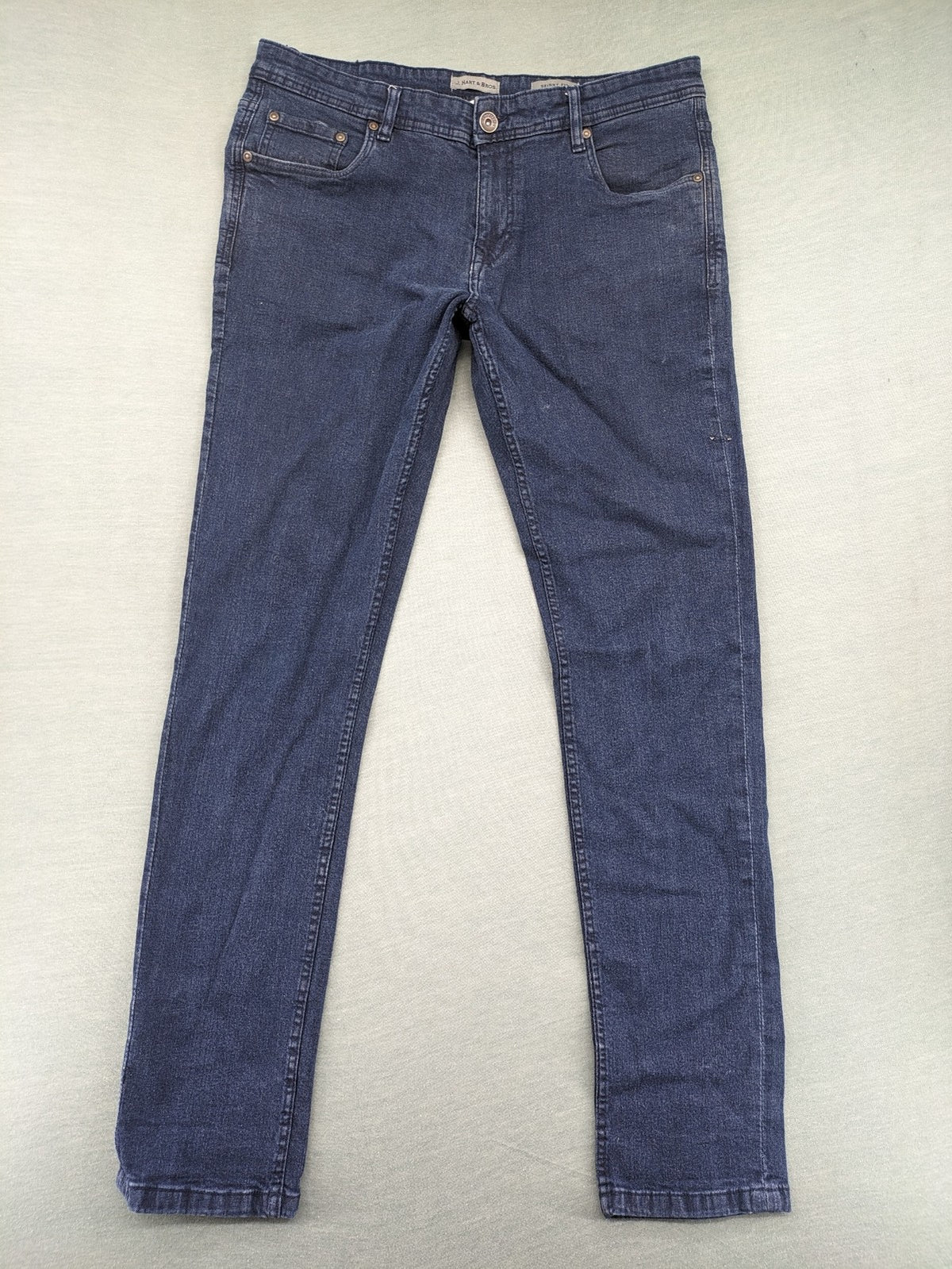 Bros blue skinny fit jeans 5-pocket design stretch denim classic wash