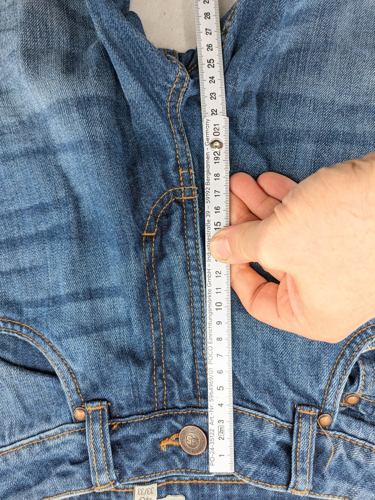 Royal Class blue straight jeans 5-pocket design, medium wash, made from organic cotton.