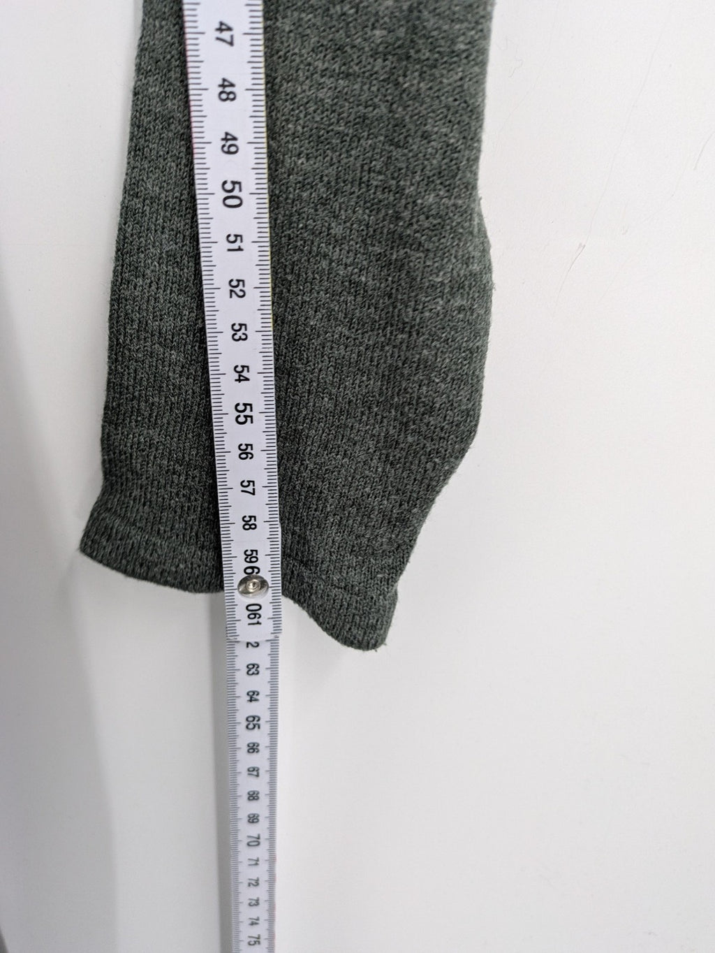 Bodyflirt grey cardigan with black top, open front, soft knit, waterfall collar.