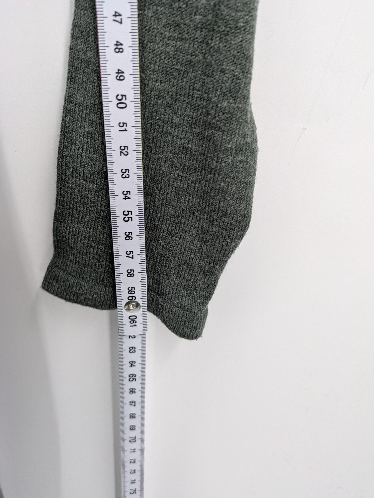 Bodyflirt grey cardigan with black top, open front, soft knit, waterfall collar.