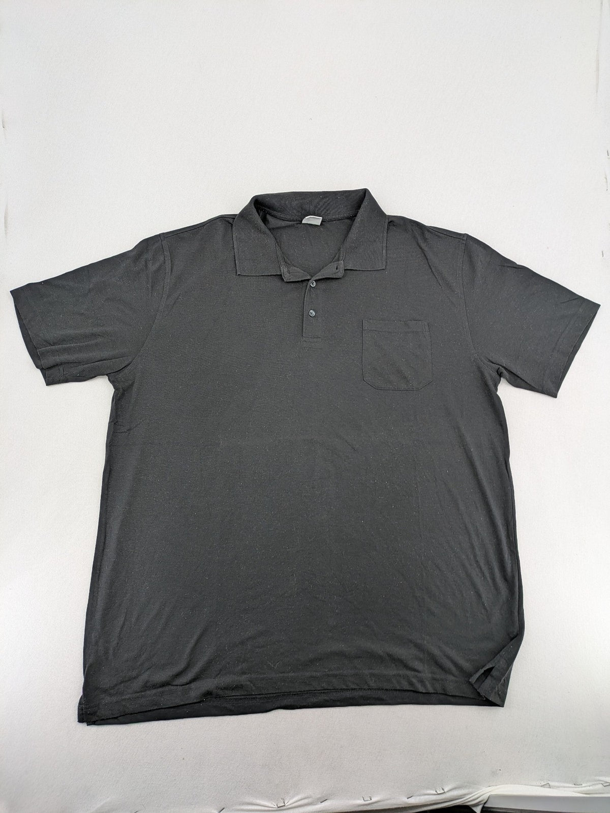 Camargue grey polo shirt short sleeves classic collar with chest pocket and button placket