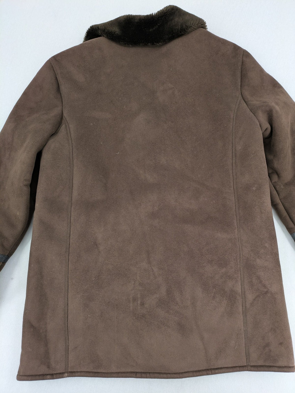 Lena Fashion multi winter coat faux suede look with soft faux fur lining.