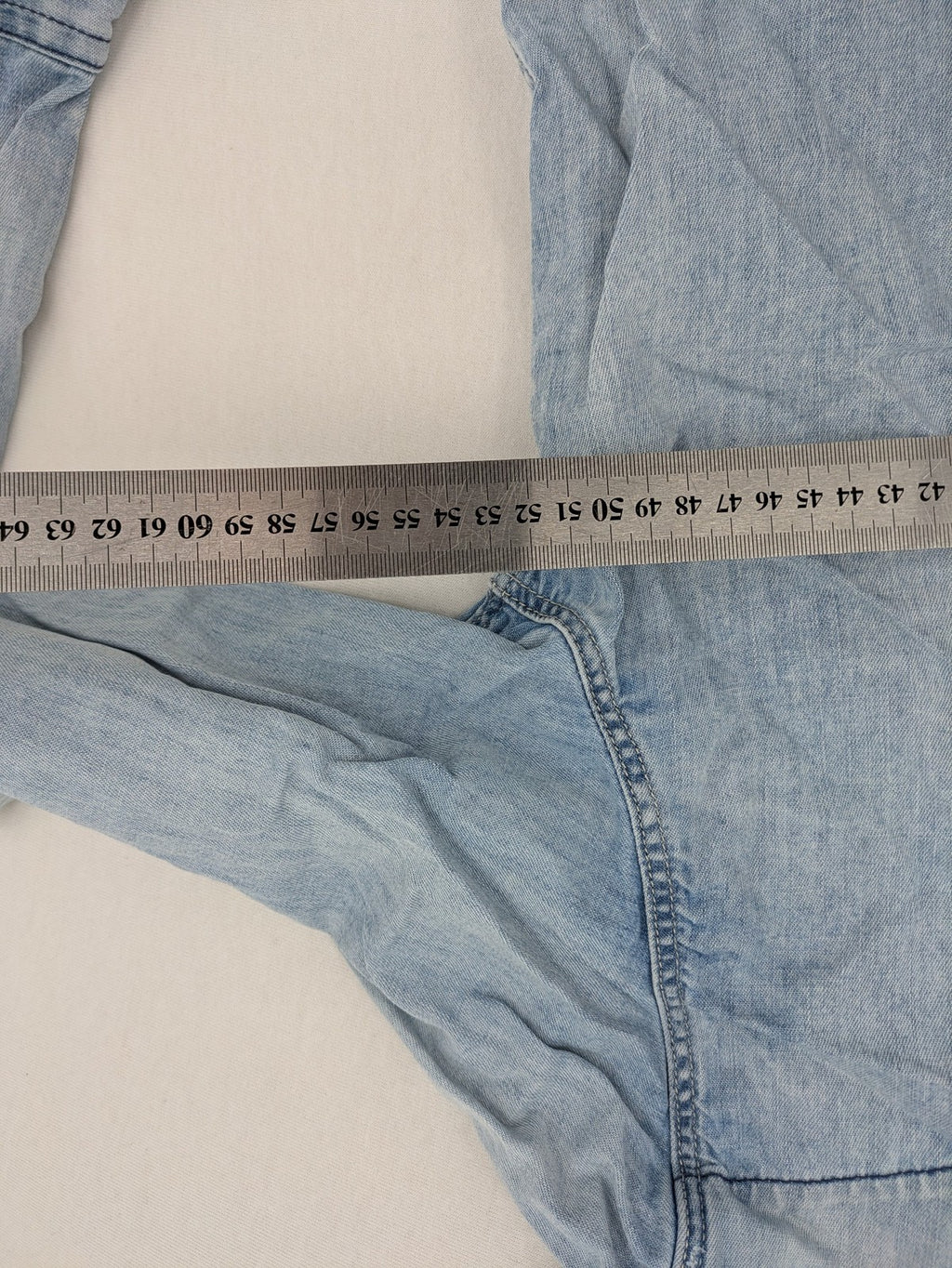 Replay denim western shirt light blue with pearl snap buttons and iconic yoke design.