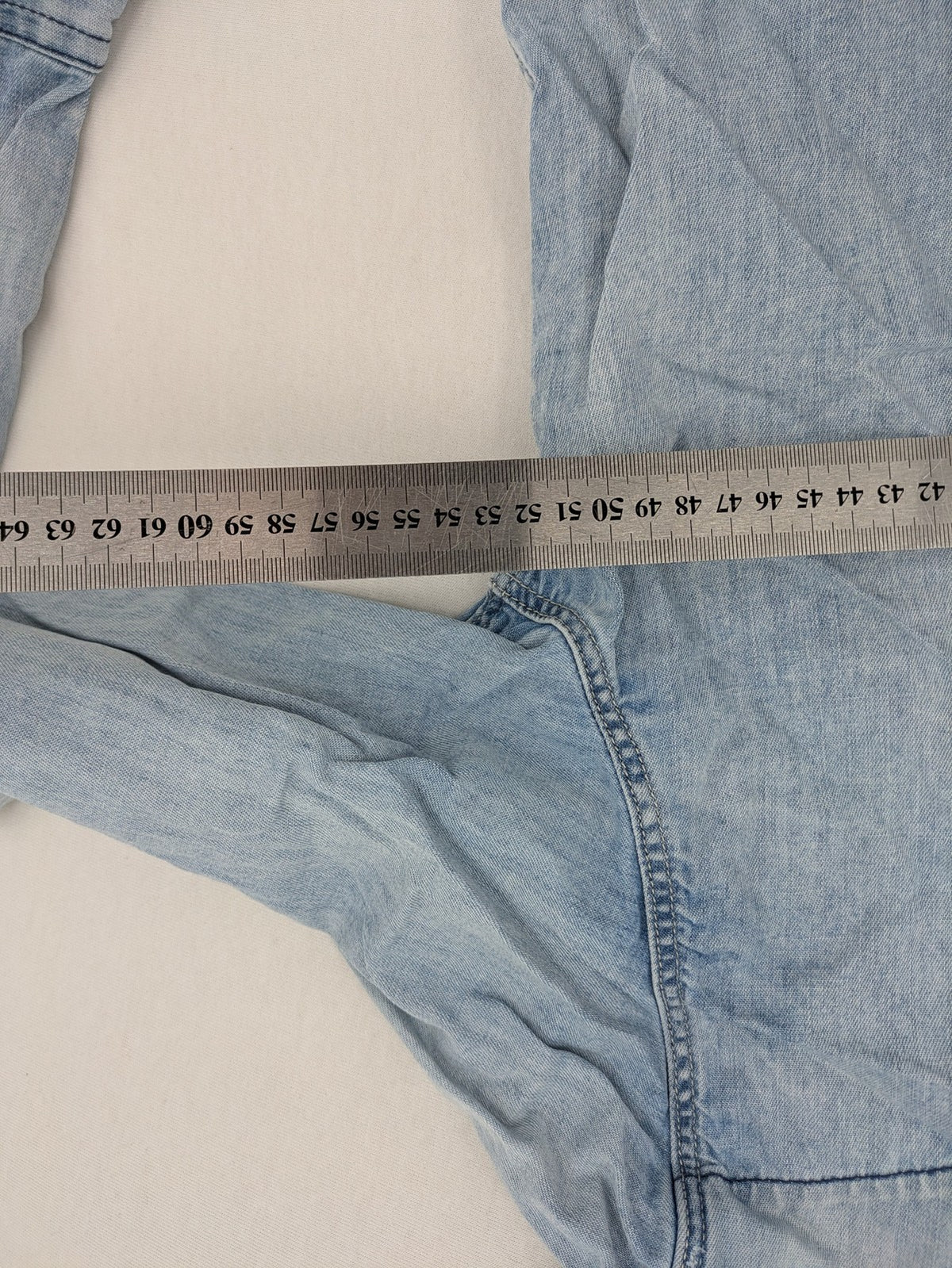 Replay denim western shirt light blue with pearl snap buttons and iconic yoke design.
