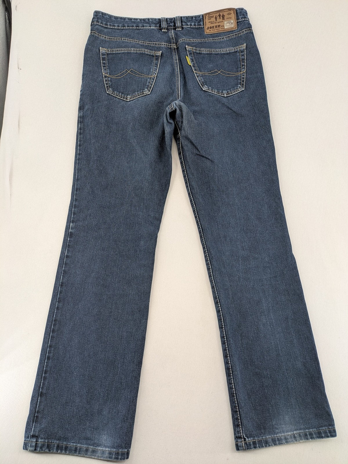 Joker blue straight jeans 5-pocket design durable cotton regular fit