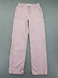 Hollister straight jeans beige high-rise with utility pockets and relaxed fit.