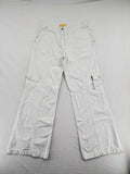 Street One white cargo pants with side pockets and wide leg design.