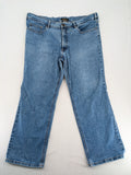 Paddock's blue straight jeans classic 5-pocket style with zipper, comfortable stretch denim.