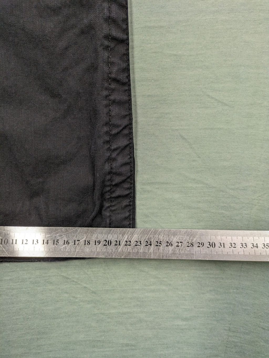 Savvy black pants straight fit with button fly, embroidered details and unique stitching.
