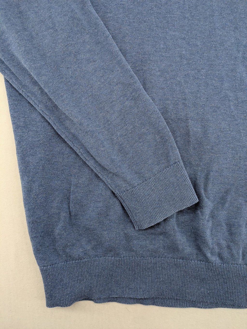 Esprit blue turtle neck jumper, V-neck, soft cotton, classic design.