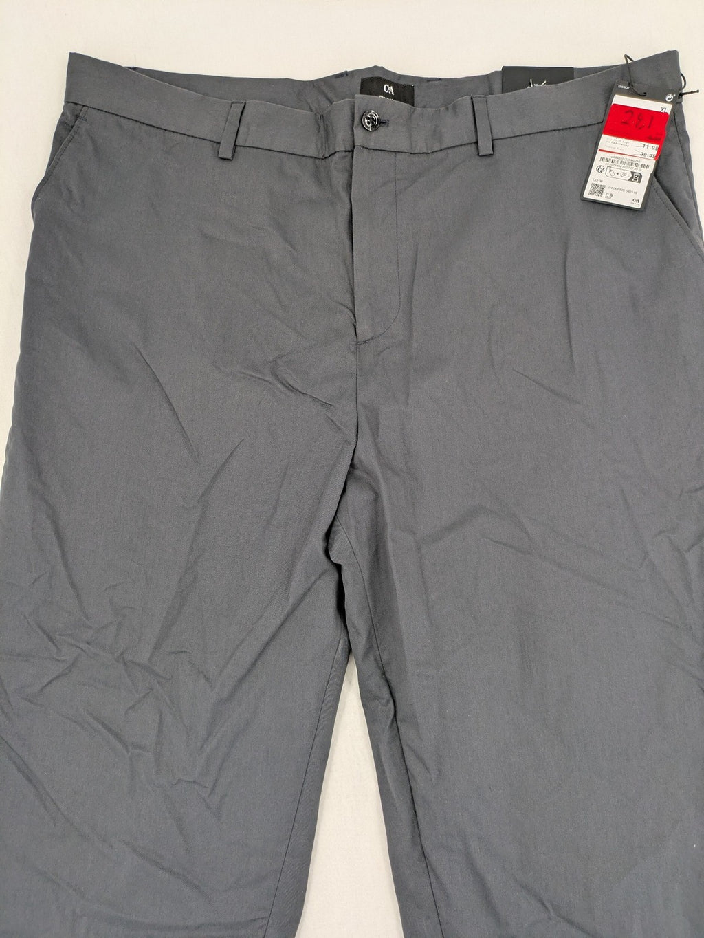C&A pink pants regular fit with tag, versatile for business and leisure.