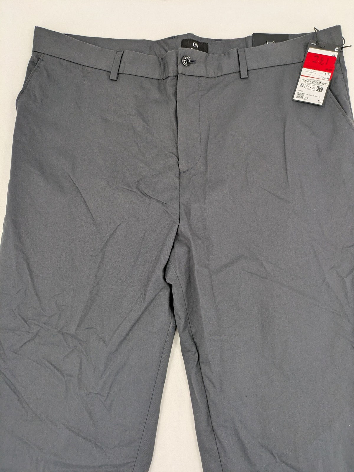 C&A pink pants regular fit with tag, versatile for business and leisure.