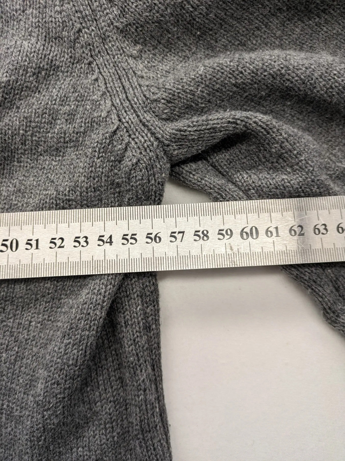 s.Oliver grey turtle neck jumper with varsity college patch and button closure.