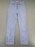 Zen blue straight jeans high rise classic stone wash 100% cotton