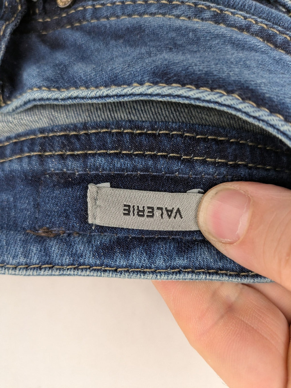 LTB blue bootcut jeans with classic 5-pocket design and low-rise fit.