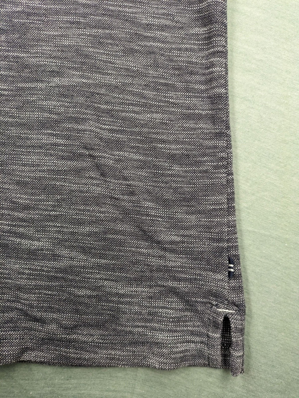 Nautica grey melange polo shirt with contrasting collar and embroidered sail logo.
