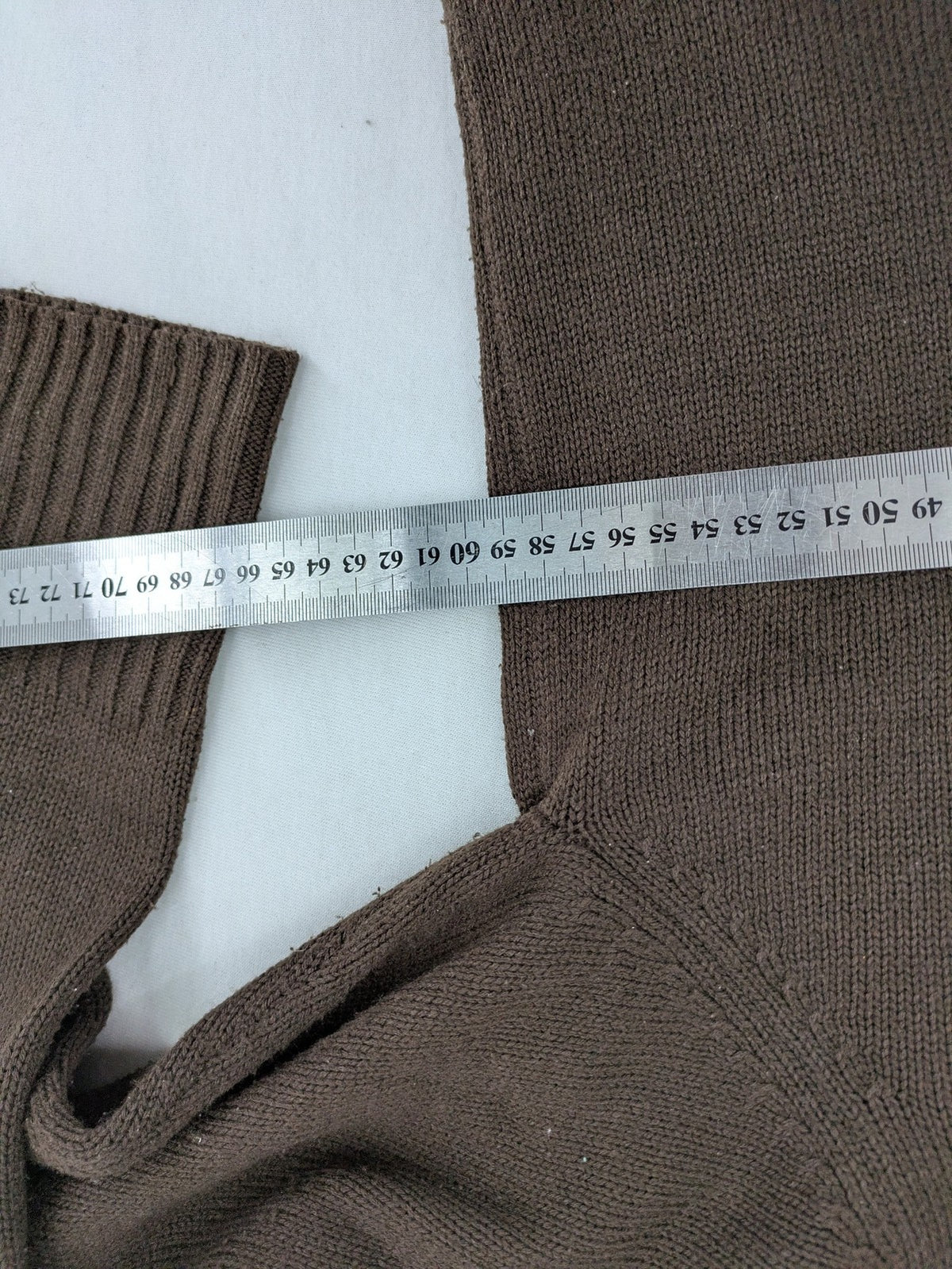 john baner brown turtle neck jumper soft knit with embroidered logo on chest