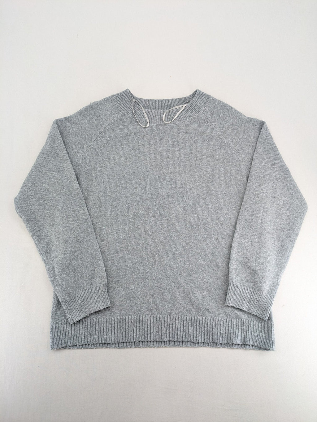 ONLY grey turtle neck jumper with raglan sleeves and classic round neckline.