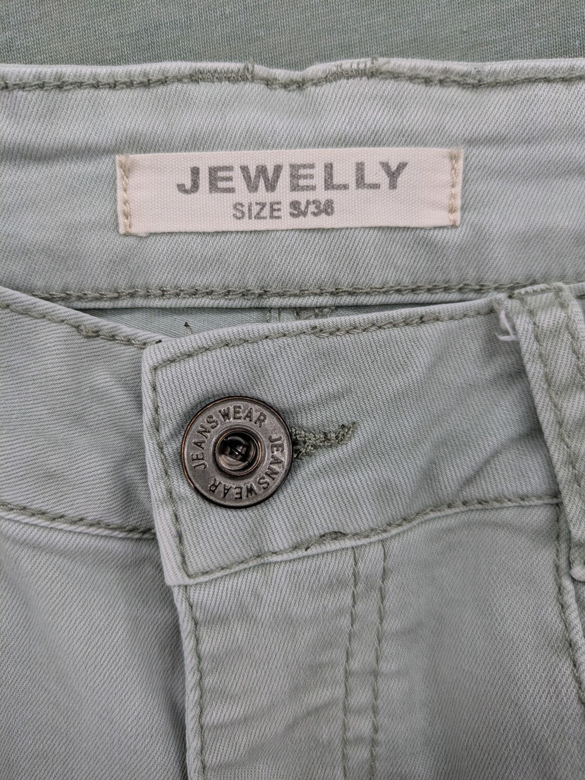Jewelly grey straight jeans slim fit with silver decorative studs along side seams.