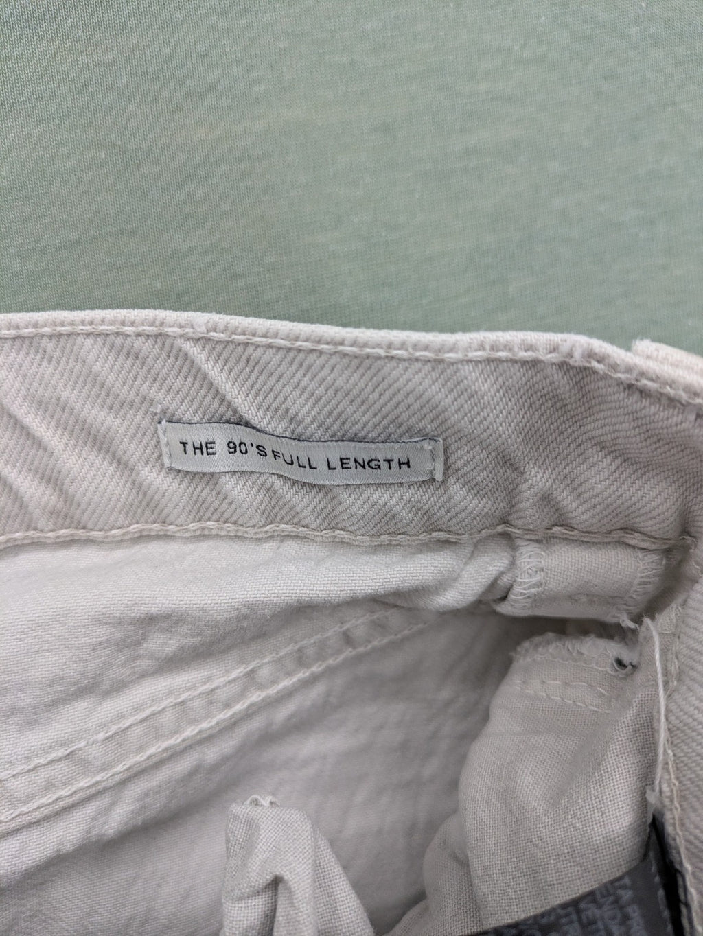Zara grey straight jeans high waist 5-pocket design frayed hem vintage style