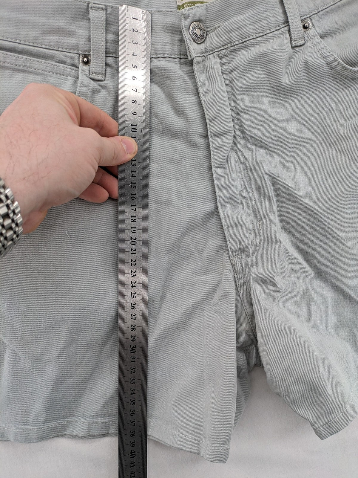 RIO PECOS grey shorts cotton-lycra blend with button closure and practical pockets