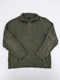 Gap Kids green turtle neck jumper with quarter zip and textured knit details.