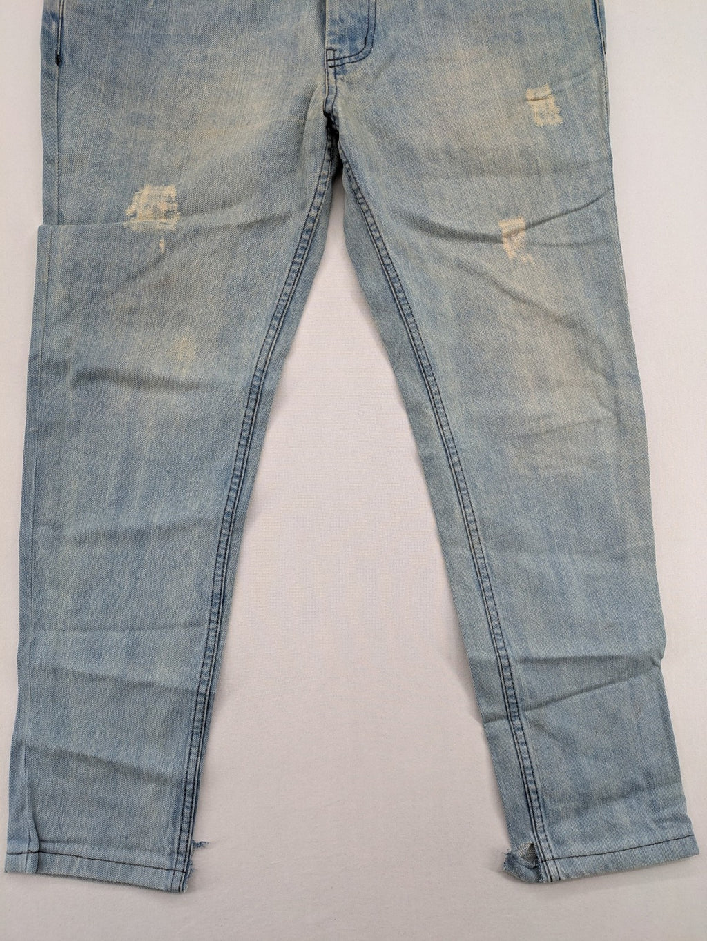 GOOD JEANS straight jeans light blue distressed vintage wash with 5-pocket design