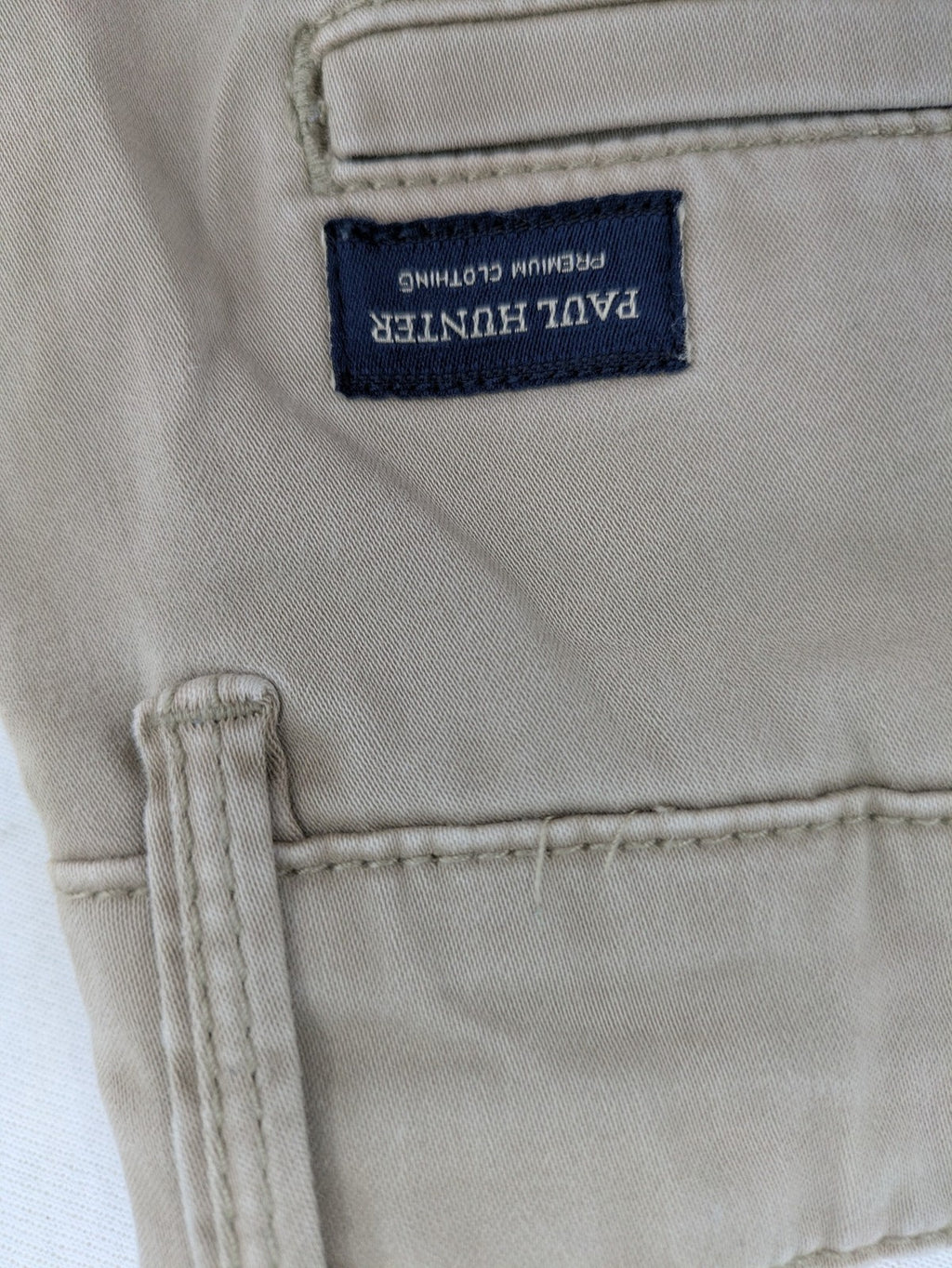 Paul Hunter beige chino pants Oscar Regular Fit cotton stretch with button and zipper closure.