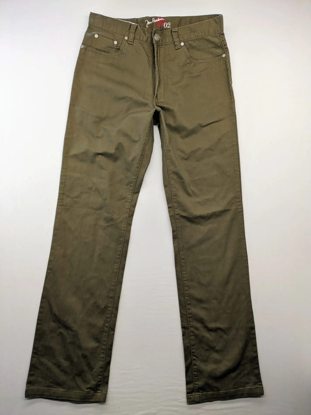 Jan Paulsen khaki straight jeans classic 5-pocket style cotton stretch material