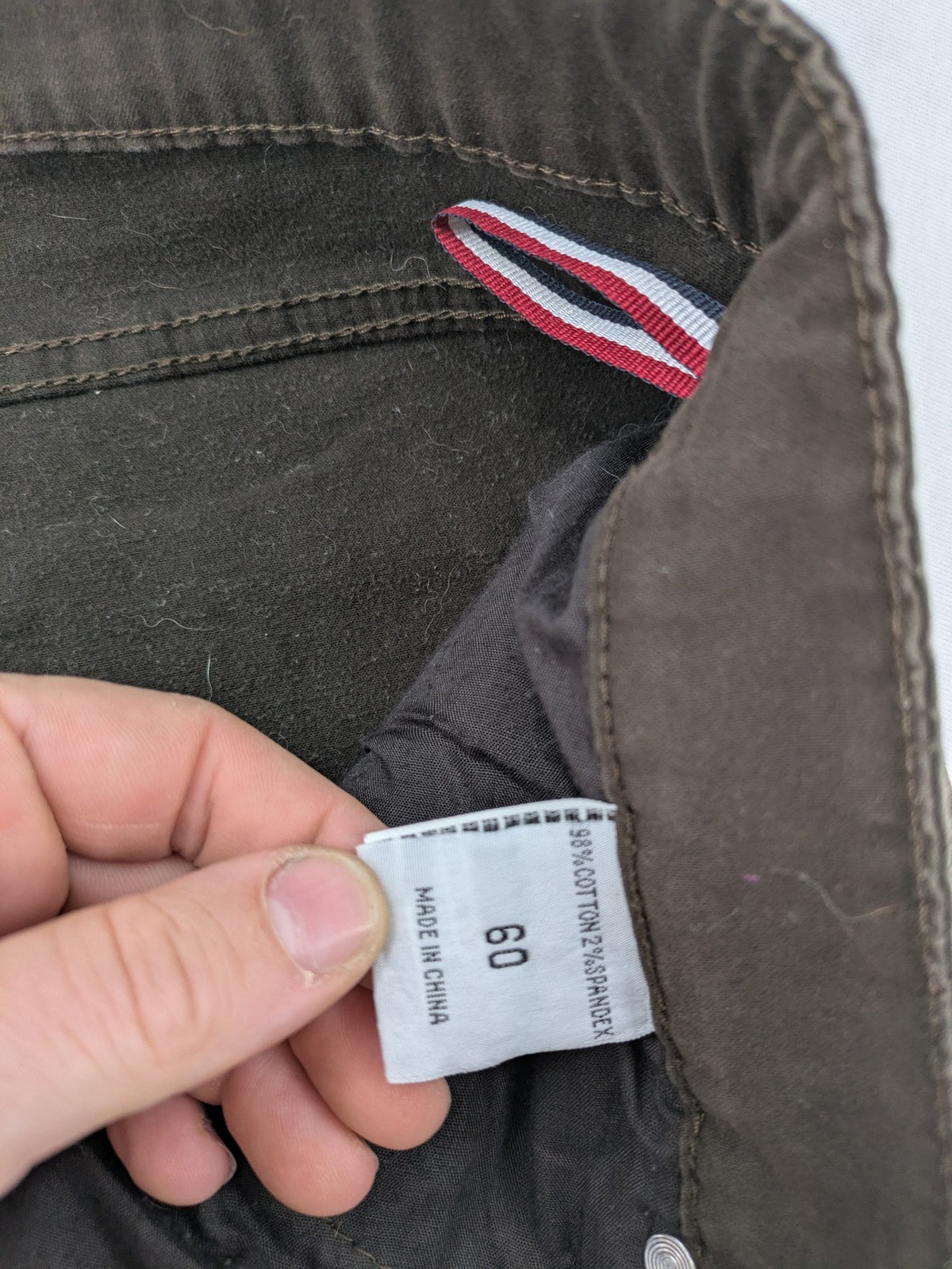 Paladino brown straight jeans five-pocket design stretch cotton fabric