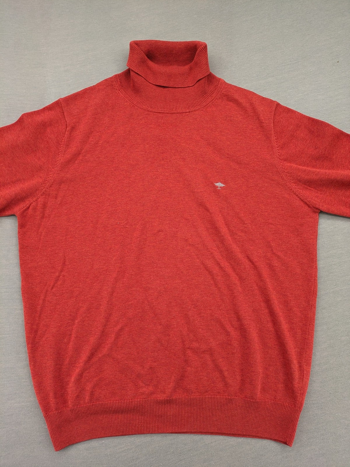Fynch-Hatton orange turtle neck jumper fine knit classic design premium cotton.