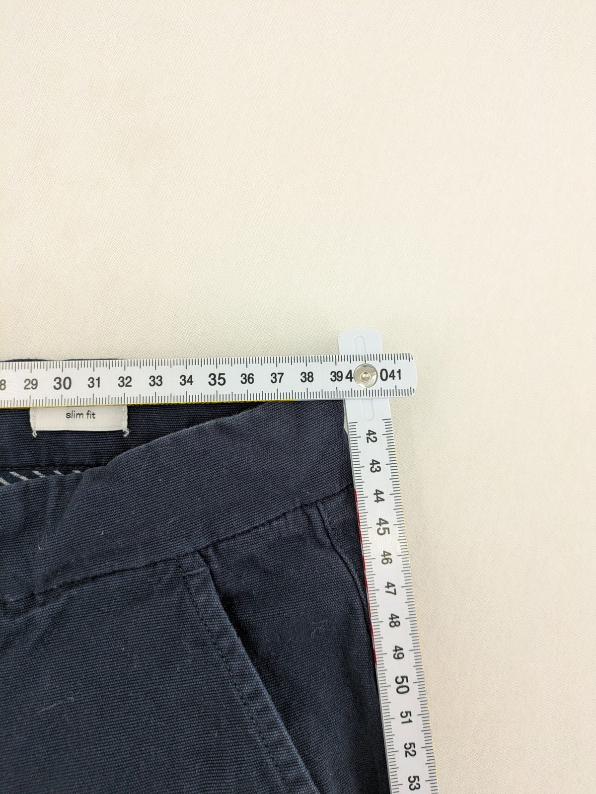 Keystone Apparel navy chino pants slim fit organic cotton with classic design.