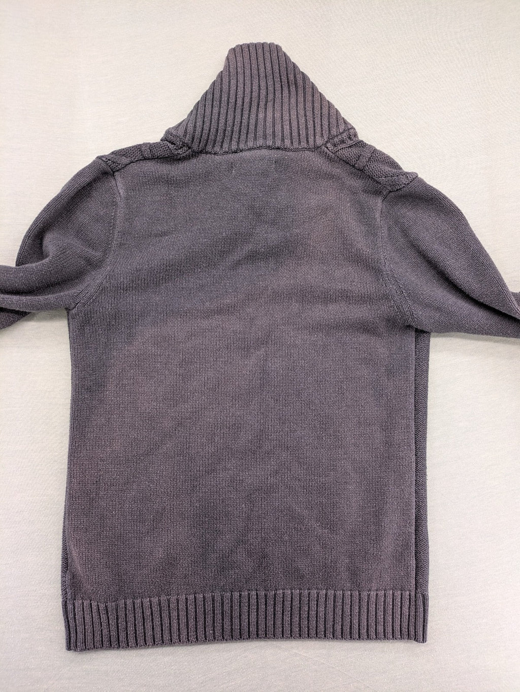 IZAC grey turtle neck jumper with cable knit pattern and used look finish.