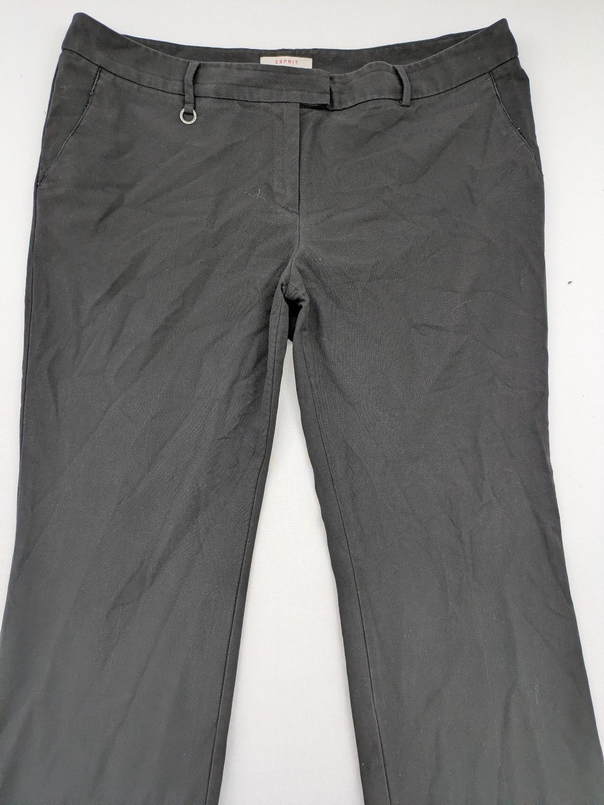 Esprit pink pants straight leg stretch material with classic design and belt loops.