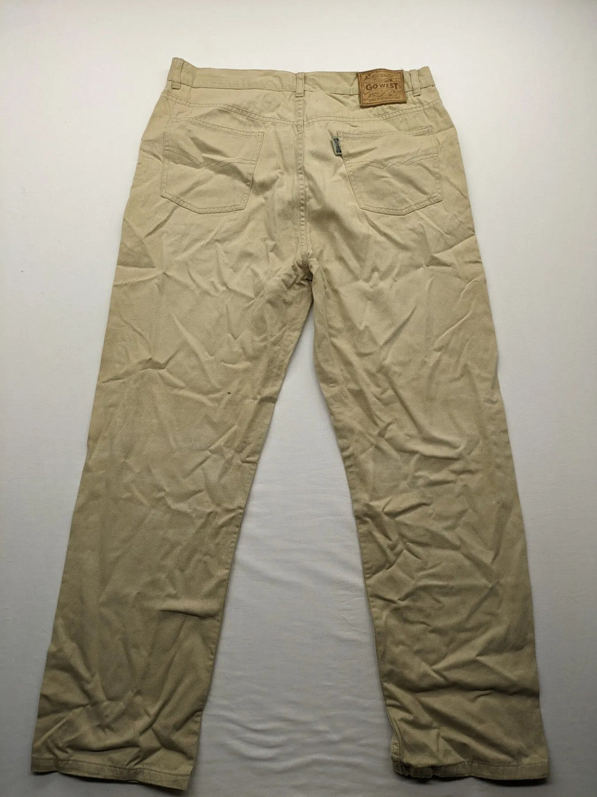 Go West beige straight jeans 5-pocket style durable cotton material