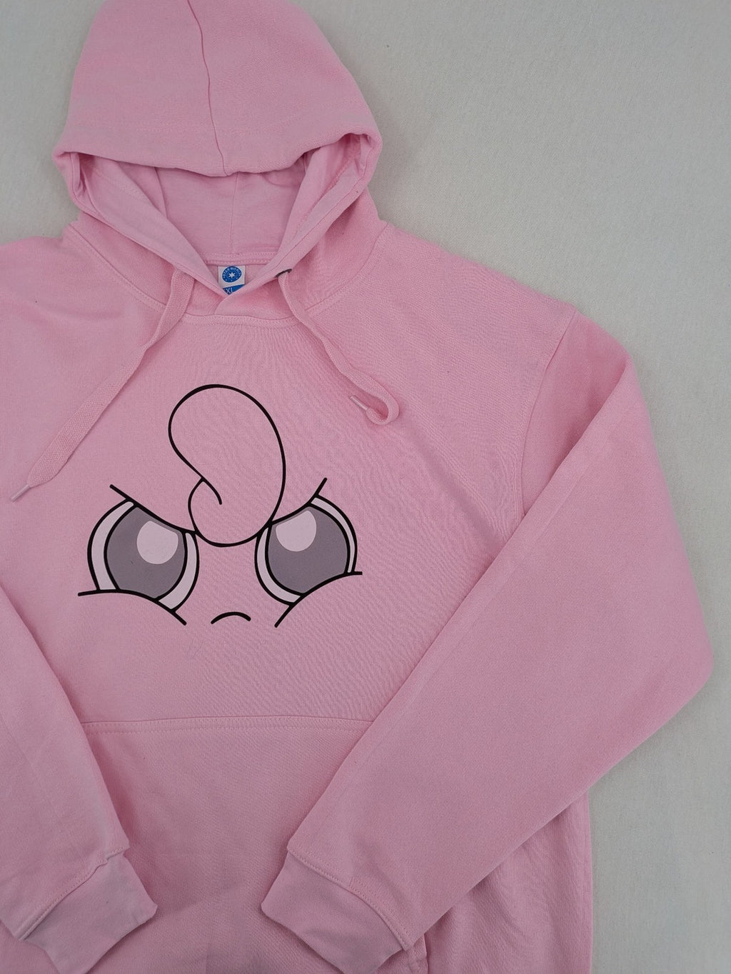 XXL pink hoodie featuring large Jigglypuff graphic print, soft cotton blend material.