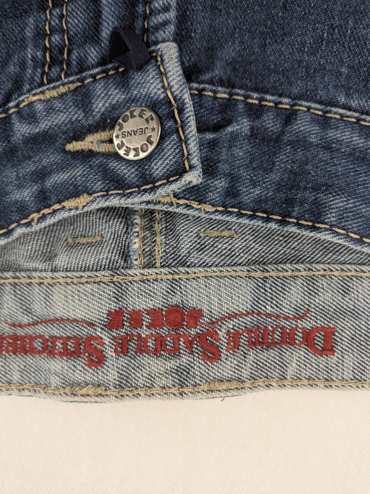 Joker blue straight jeans 5-pocket design durable cotton regular fit