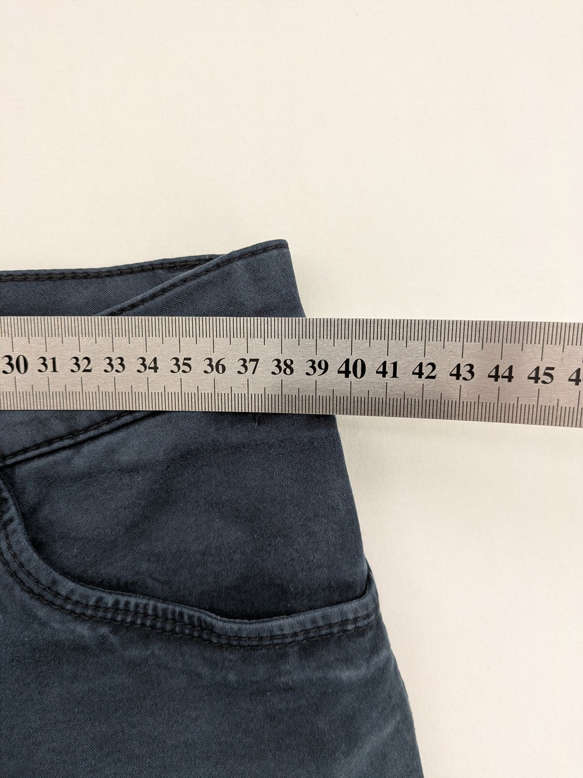 BRAX blue straight leg jeans with "Mary" fit, soft stretch fabric, and washed finish.