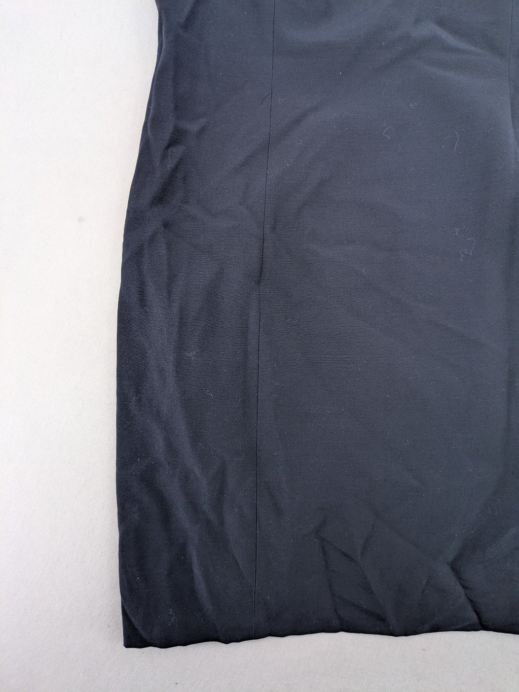 Reine Schurwolle navy dress sleeveless with square neckline, made from 100% virgin wool.
