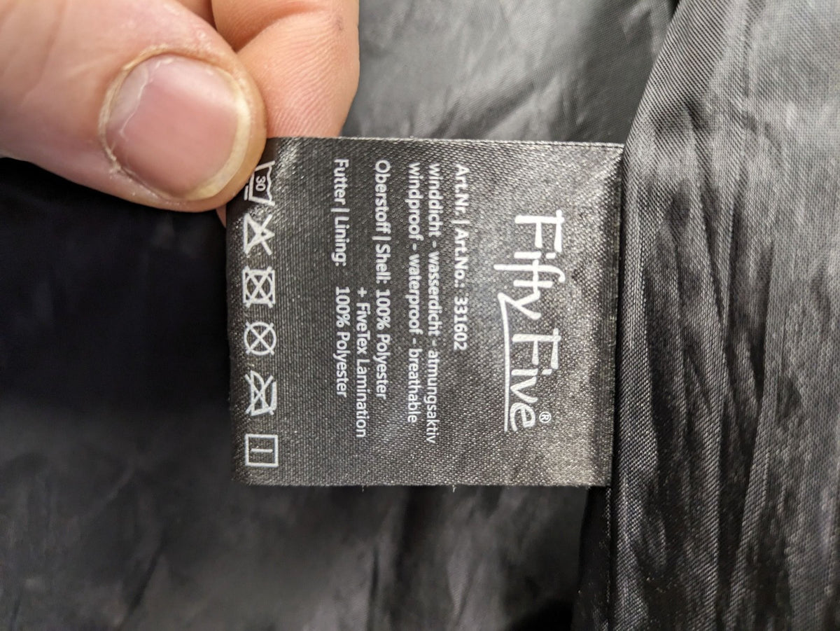 Fifty Five black outdoor jacket FIVE-TEX technology, full zip, stylish design.