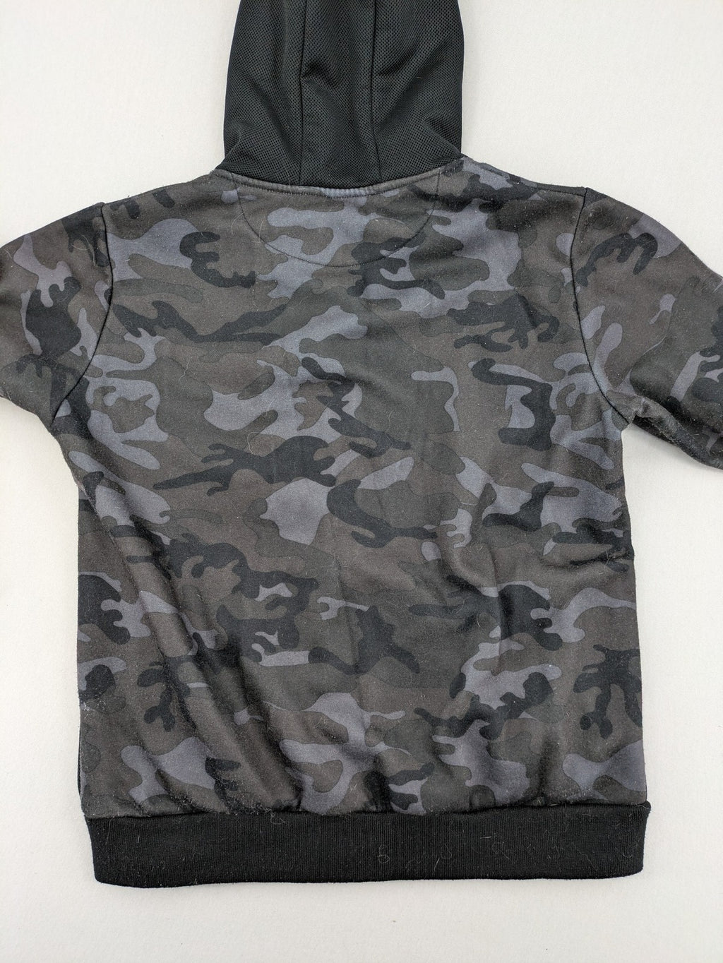 Everlast black grey camouflage jacket with full zip and attached hood.