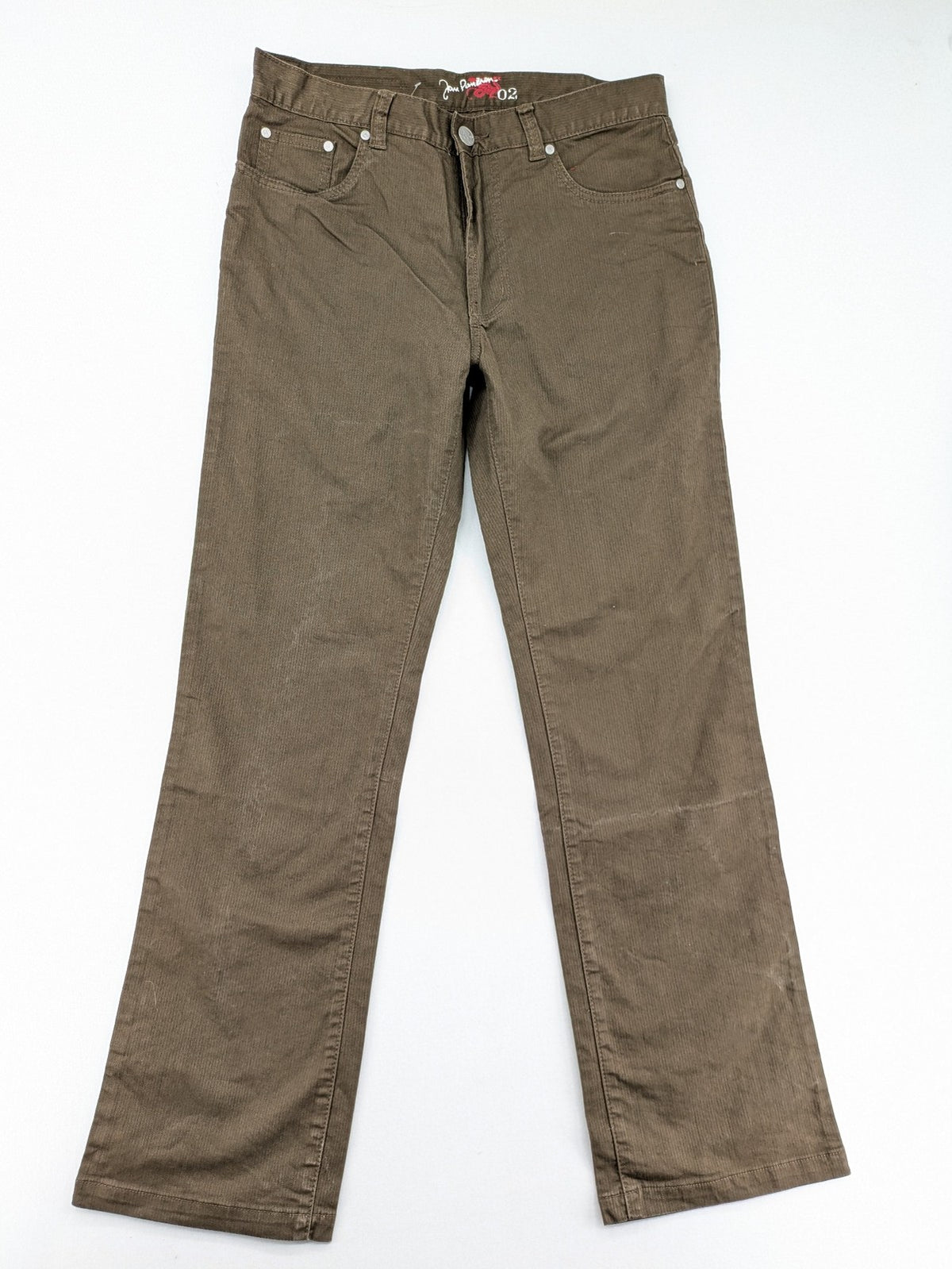 Jan Paulsen khaki straight jeans 5-pocket design soft corduroy material