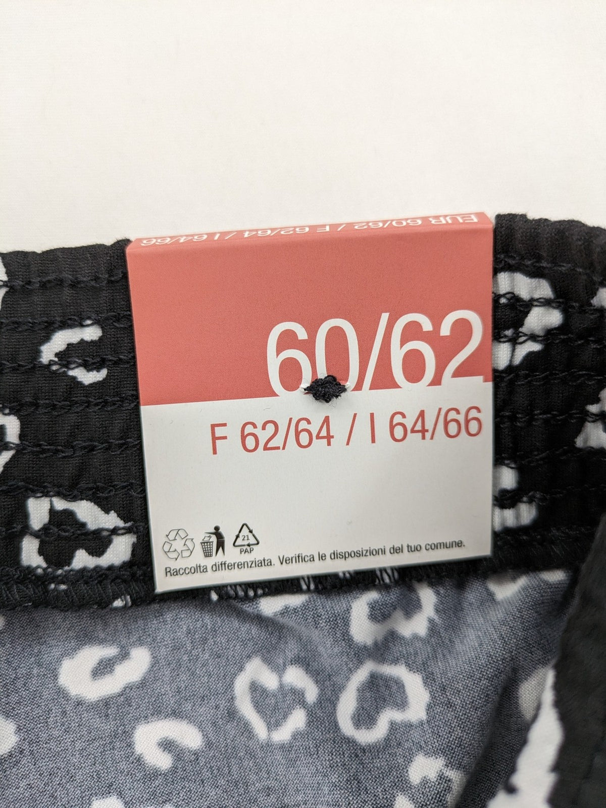janina black and white pajama pants heart pattern elastic waistband stretch material
