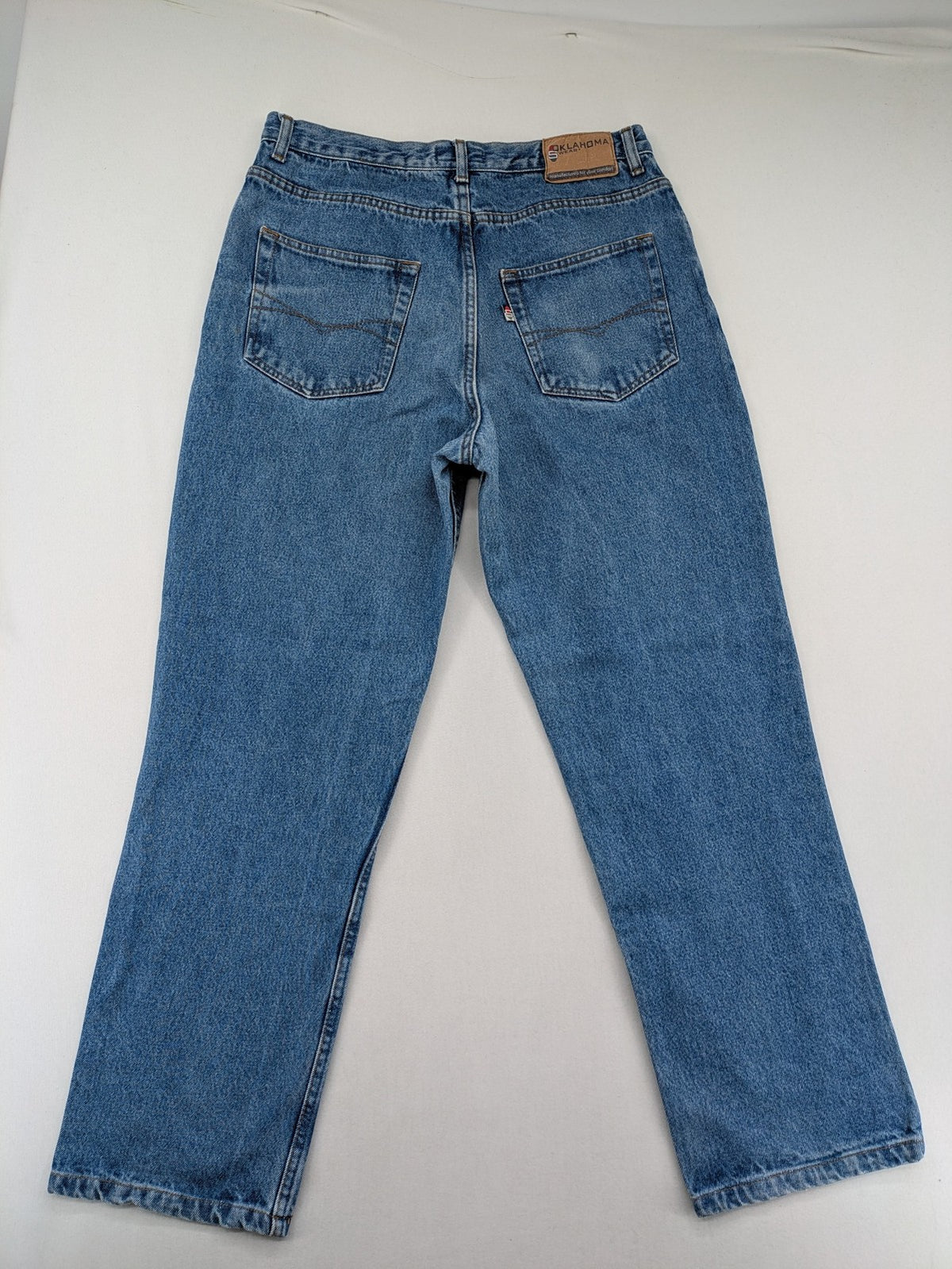 Oklahoma Wear blue straight jeans 5-pocket design durable cotton regular fit