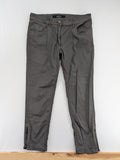 Zerres grey slim fit chino pants with ankle zippers and classic 5-pocket design.